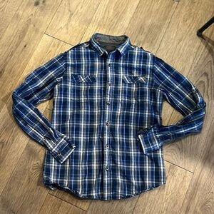 STEVE’S JEANS | plaid button down shirt, size medium